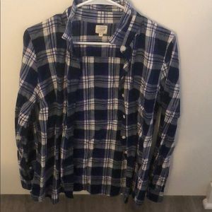 Blue and white plaid shirt from J. Crew